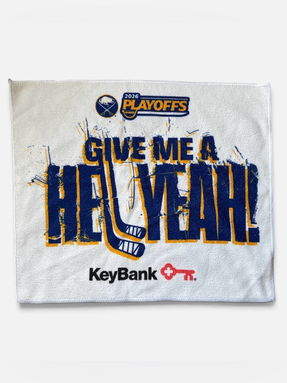 Buffalo Sabres NHL hockey rally towel “Give me a Hell Yeah!”